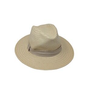 Biltmore for Madewell Straw Sun Hat Beige Tan‎ Summer Vacation Beach Fedora Boho